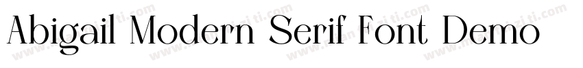 Abigail Modern Serif Font Demo字体转换